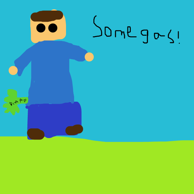 He needs to pass some gas! (fart) - Online Drawing Game Comic Strip Panel by Monkey_HugLuv
