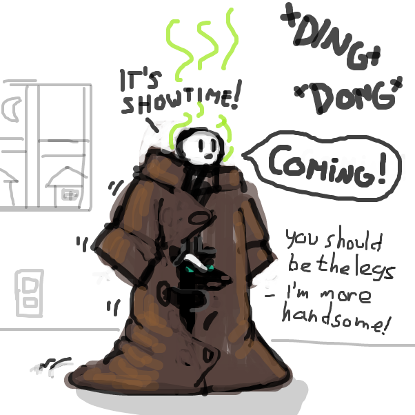 the con is on - Online Drawing Game Comic Strip Panel by Peyocay