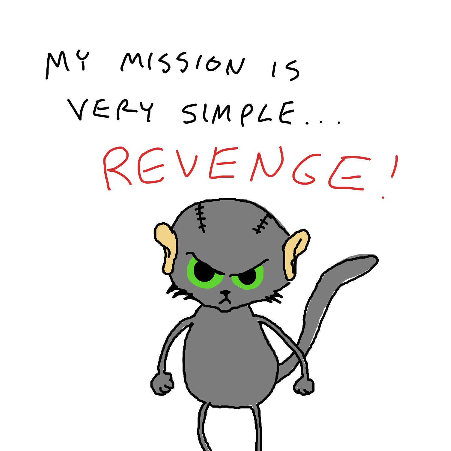 Drawing in Hoichi, the human eared cat by Sabandija