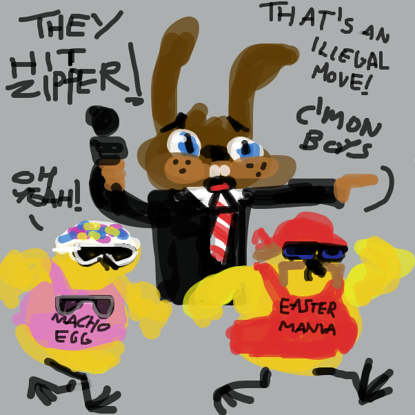 Whatcha gonna do when eastermania runs wild on you brothaaa? - Online Drawing Game Comic Strip Panel by Peyocay