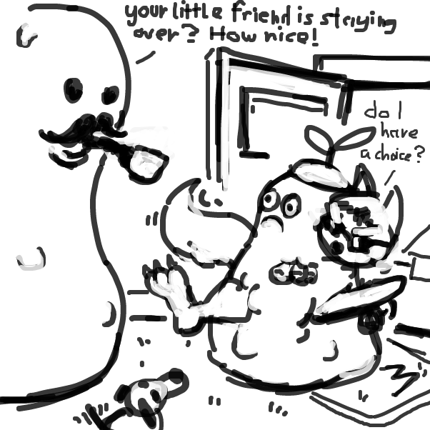 "whatever.. what's for dinner?" - Online Drawing Game Comic Strip Panel by Peyocay