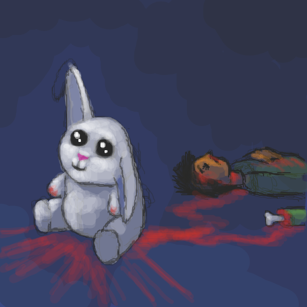 Drawing in BLOOD EVERYWHERE by Irma