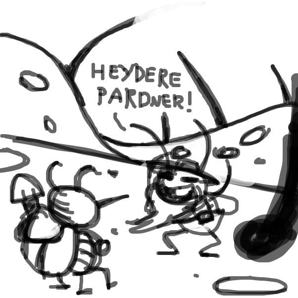 First panel in There is gold in them hills drawn in our free online drawing game