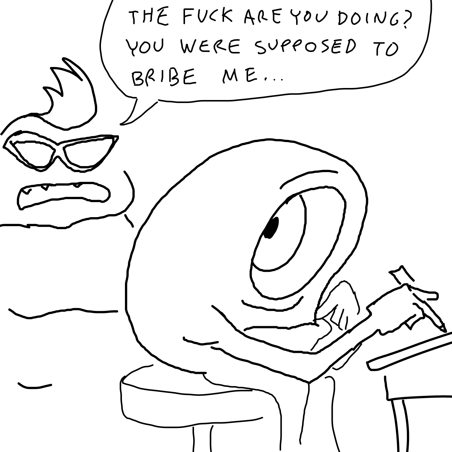 Drawing in paperwork by Sabandija