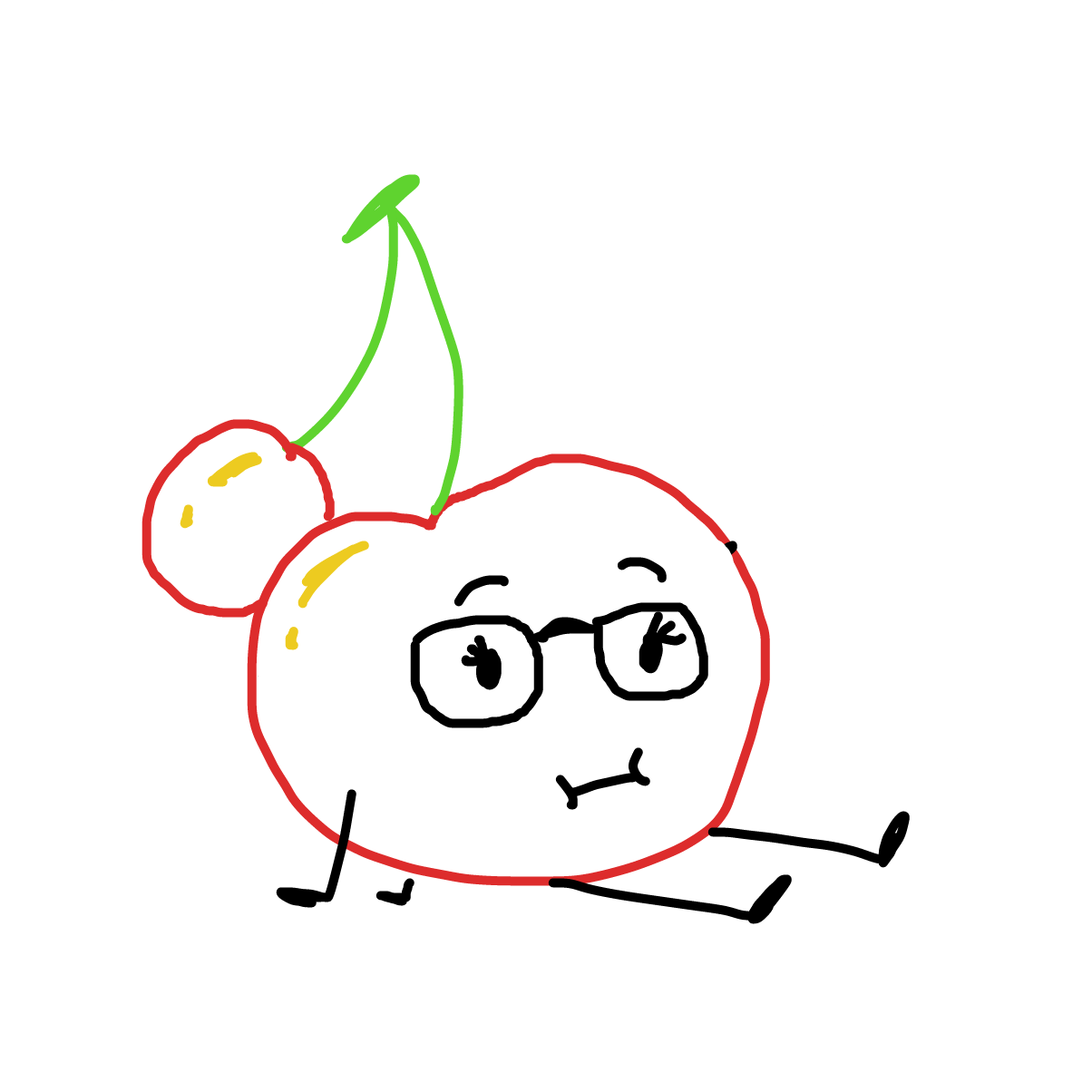 It's me, Cherry, as a cherry. Haha, get it? - Online Drawing Game Comic Strip Panel by CherryFlavored