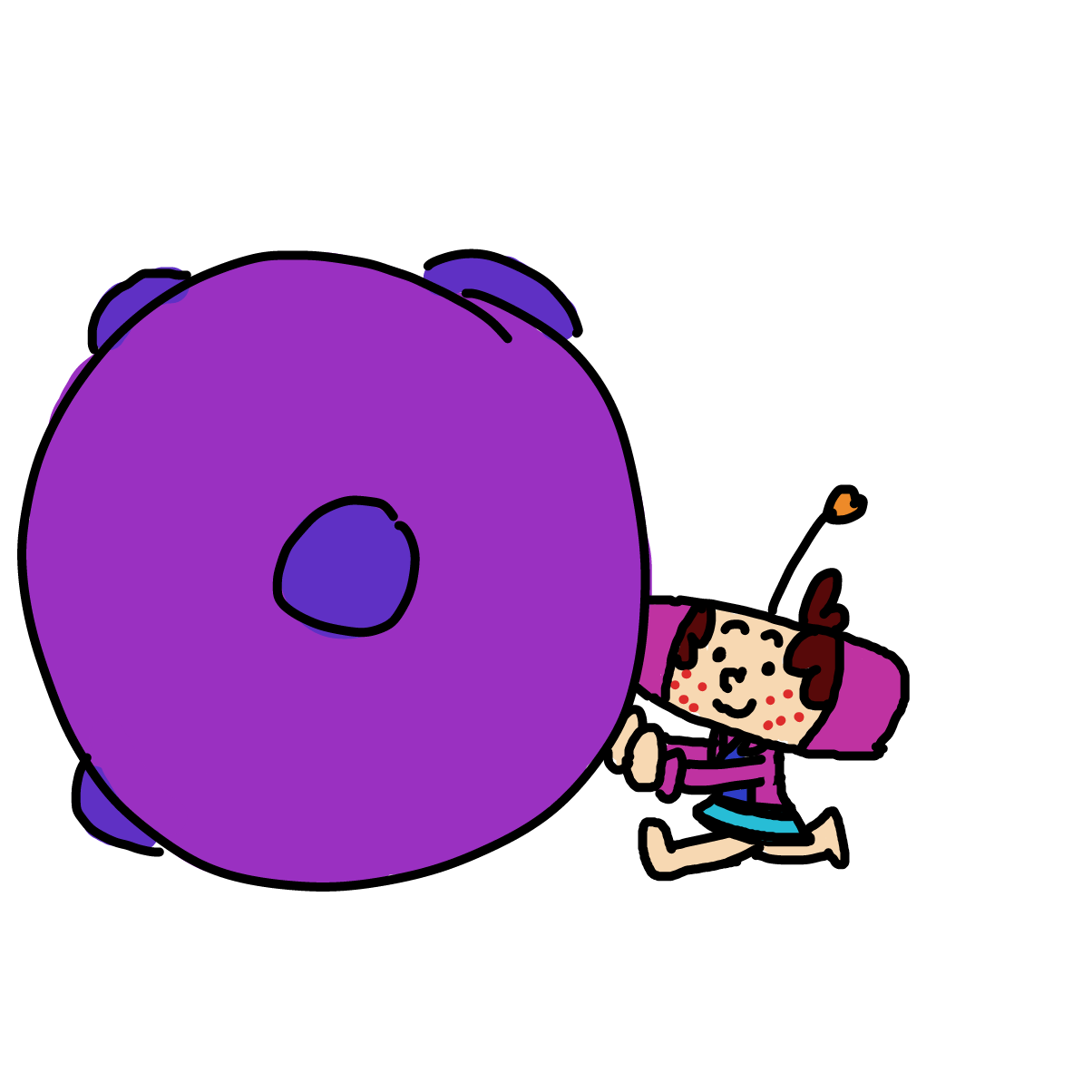 Drawing in Katamari by CherryFlavored