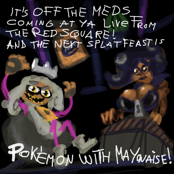 "Maria! Do you like pokemon with mayonaise?" "No." "And there you have it folks! See you next time!" - Online Drawing Game Comic Strip Panel by Peyocay