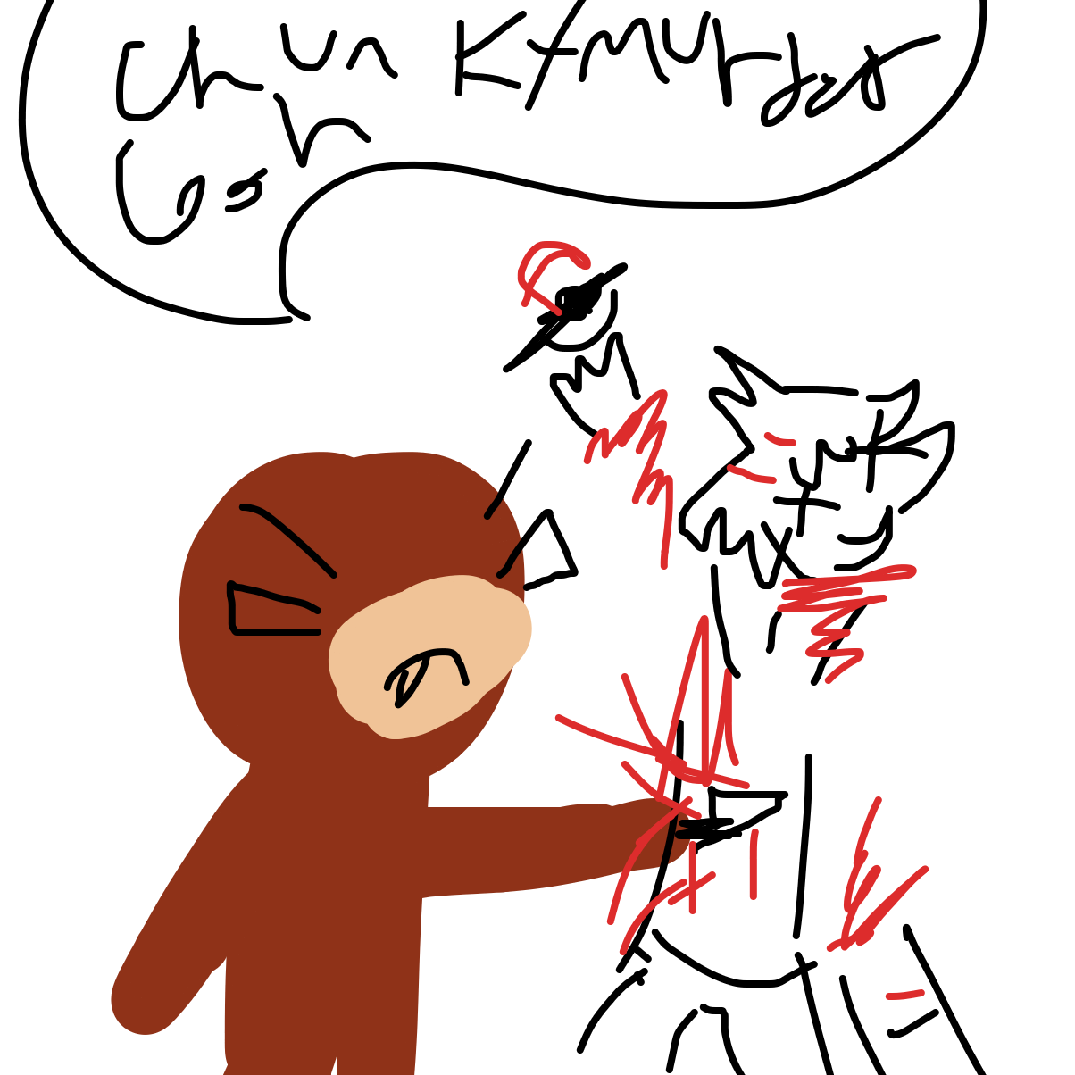 Drawing in The Last Member of the DK Crew by Goh