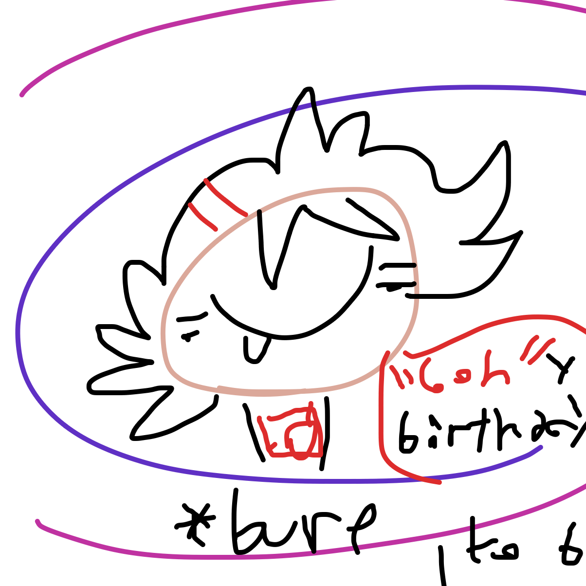 Drawing in bendy's present  by Goh