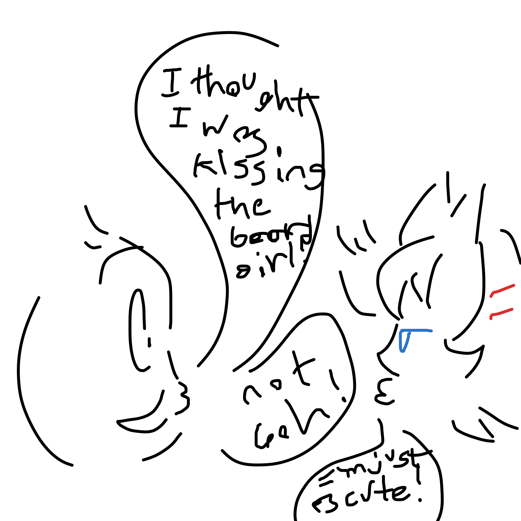 Drawing in The man and the marvelous mustache.. by Goh