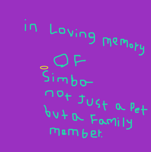 In loving memory of Simba, not just a pet, but a family member - Online Drawing Game Comic Strip Panel by Monkey_HugLuv