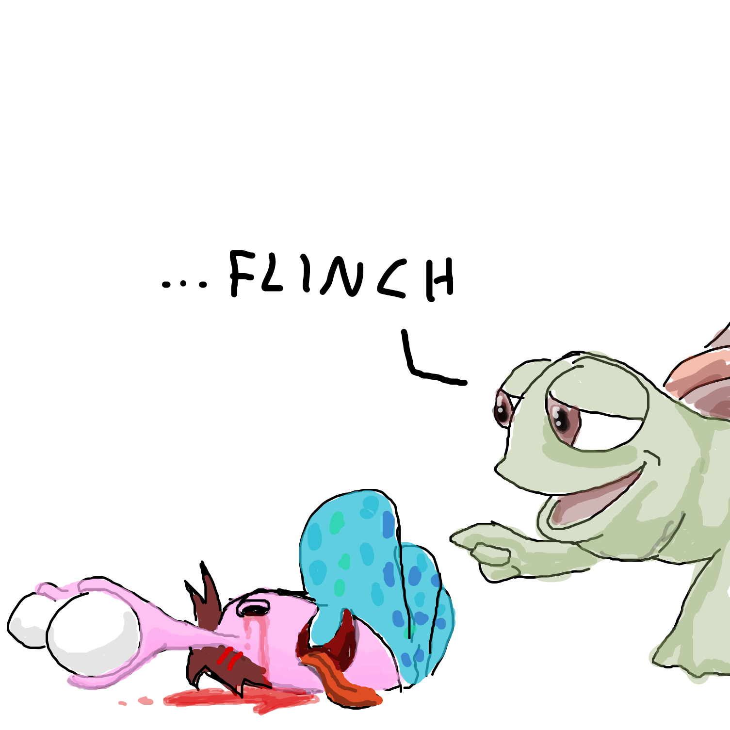 Drawing in Slow Flinch by Sabandija