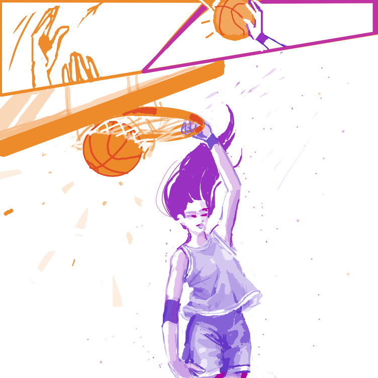 Drawing in a baller free faller, now call her er a burger by ThaSilentArtist