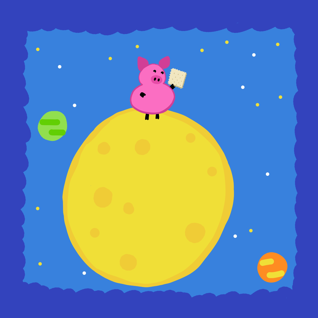 ...and a cracker. - Online Drawing Game Comic Strip Panel by Wizard Croissant