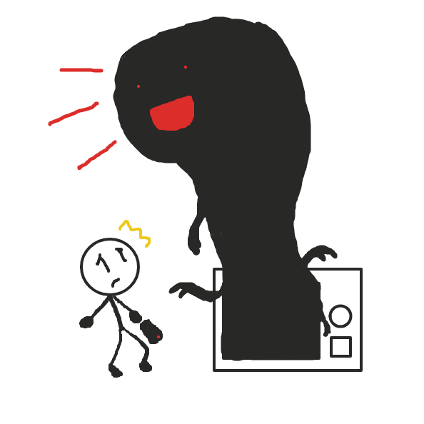 I haven't watched TV for awhile, this is how it works right? - Online Drawing Game Comic Strip Panel by Derren