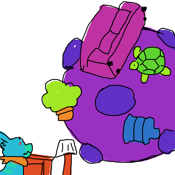 Drawing in Katamari by Derren