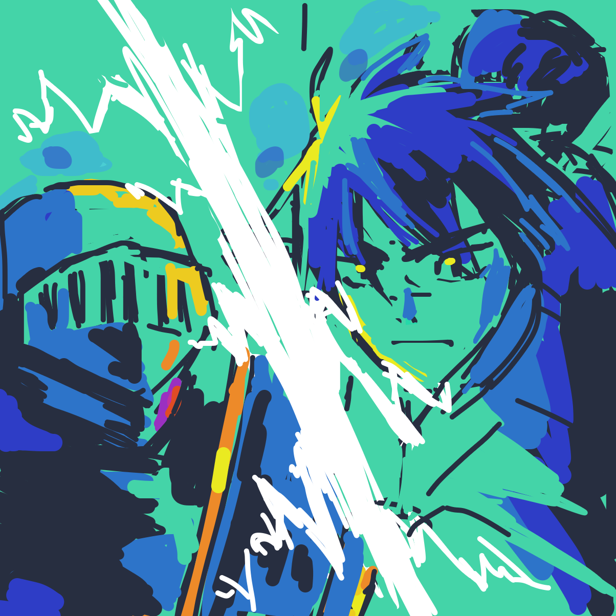 Two fighters about to face off - Online Drawing Game Comic Strip Panel by Friedfishtticks