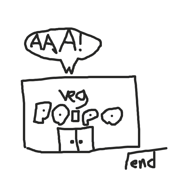 The violent stickman gets a gory penalty.... that's better not to show. - Online Drawing Game Comic Strip Panel by cherrybread