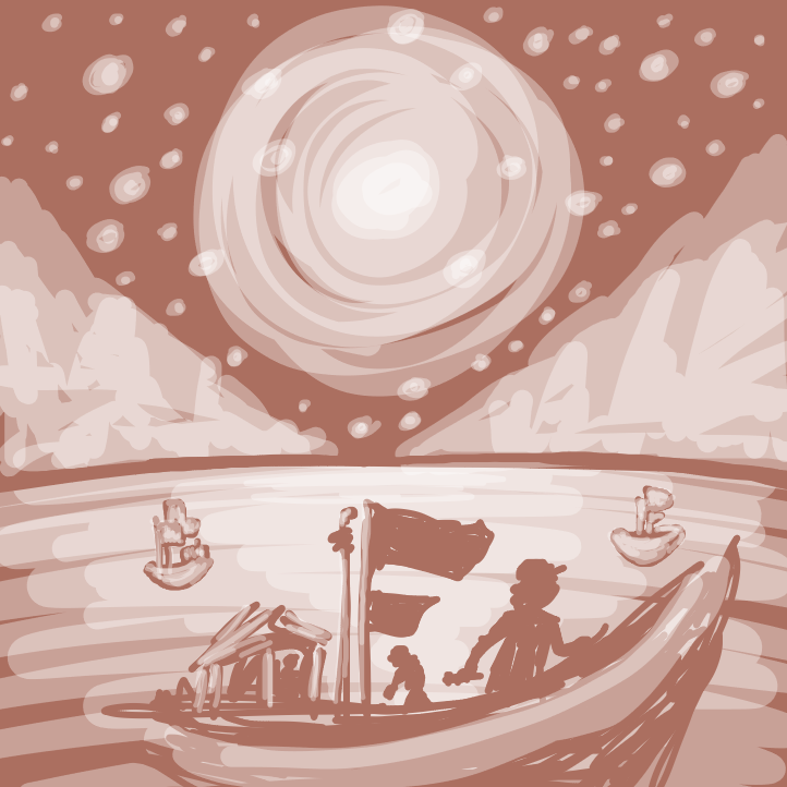 Drawing in Background + Lighter Color @ 35% Transparency + Er by EggLeon