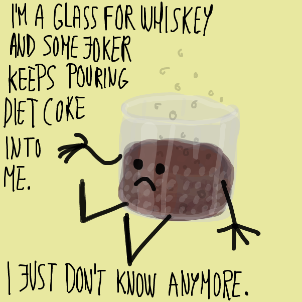 how I think my favourite glass feels - Online Drawing Game Comic Strip Panel by Peyocay