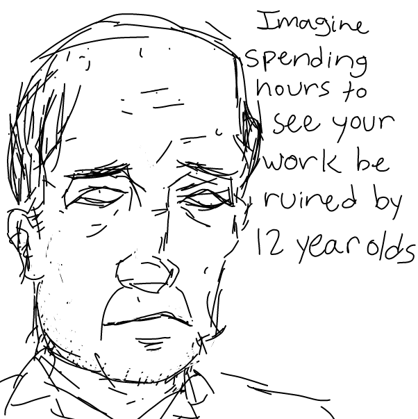 sad man - Online Drawing Game Comic Strip Panel by popp