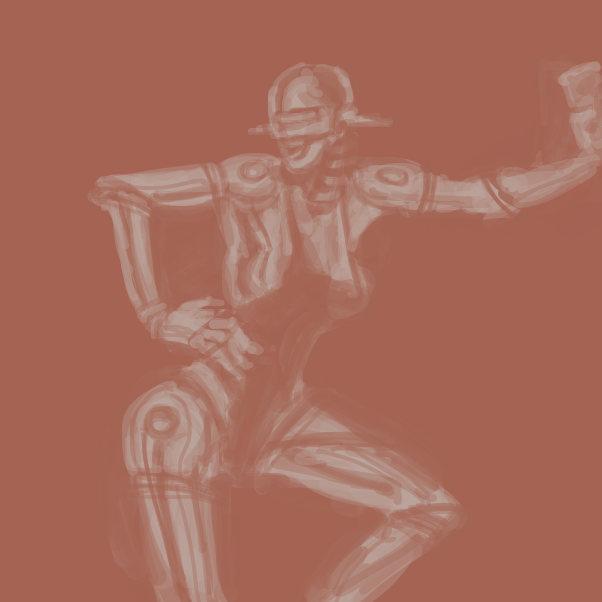 chinese knockoff of a sorayama robot - Online Drawing Game Comic Strip Panel by Peyocay