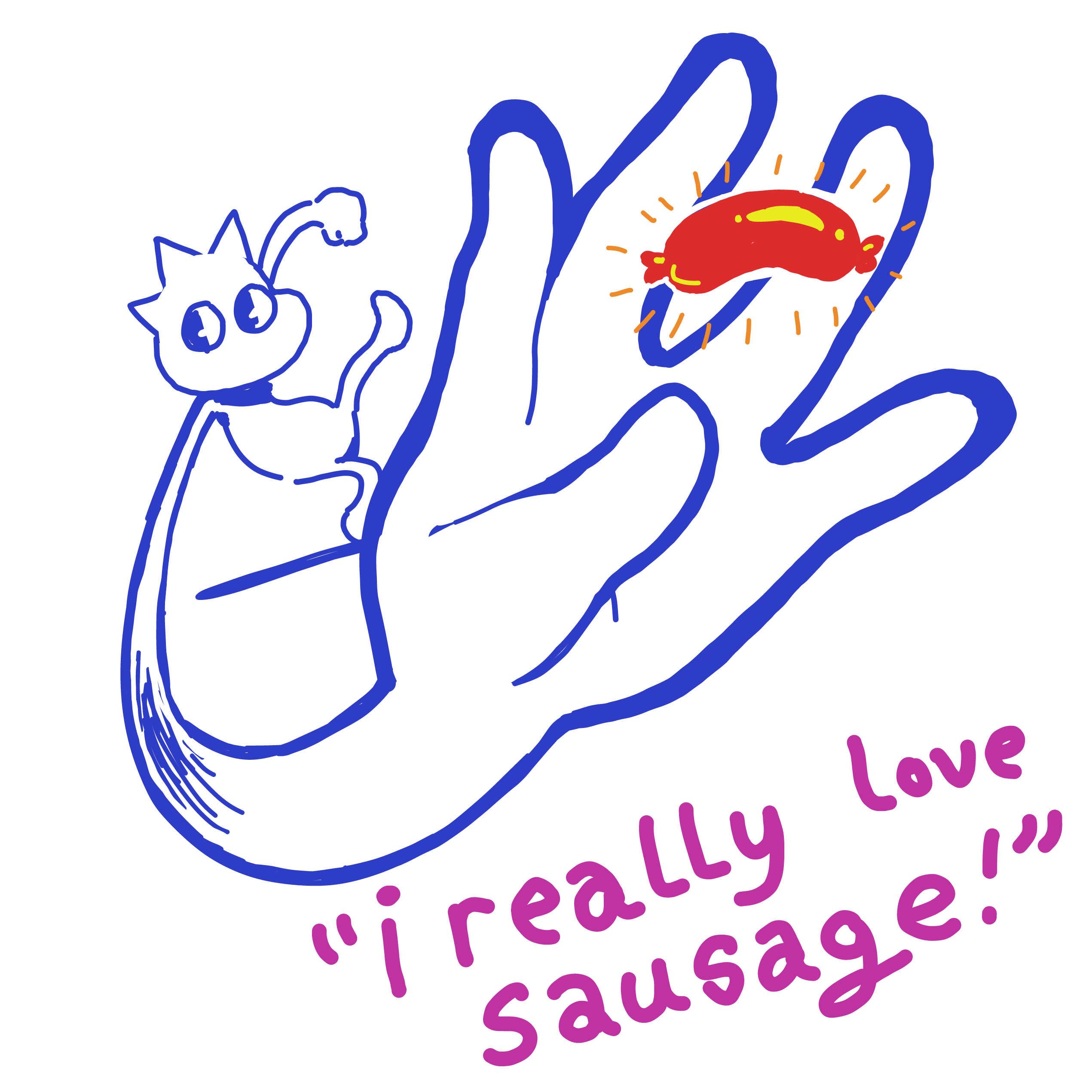 Drawing in sausage jam by bittoh