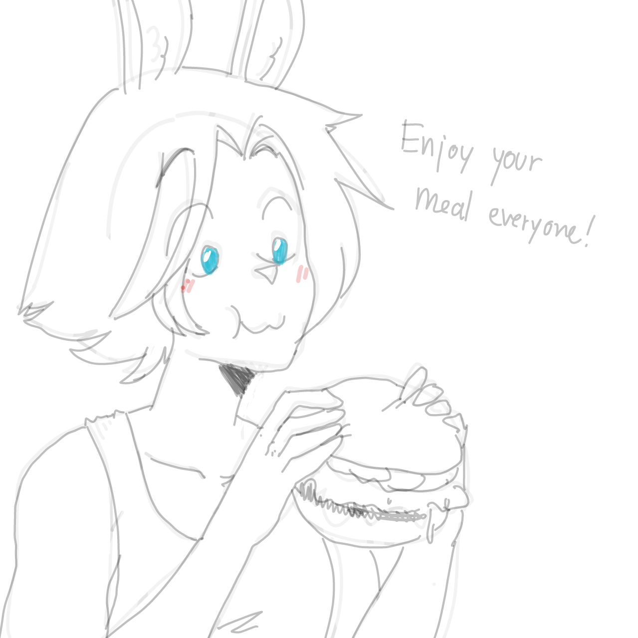 Drawing in Draw yourself doing a mukbang by TrihardRockets