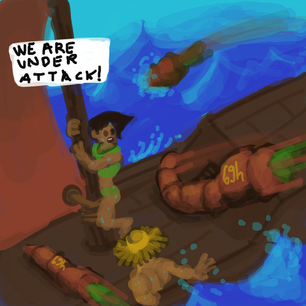 someone is firing 69h carrots! - Online Drawing Game Comic Strip Panel by Peyocay