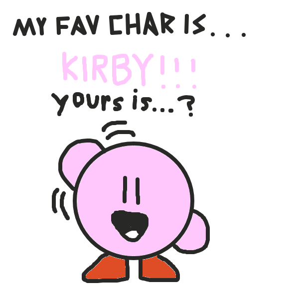 :3 kirby is such a genderless muffin - Online Drawing Game Comic Strip Panel by cherrybread