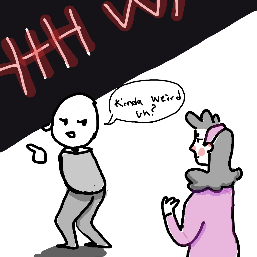 Drawing in 4th wall doesn't exist here.... by Rednightlights