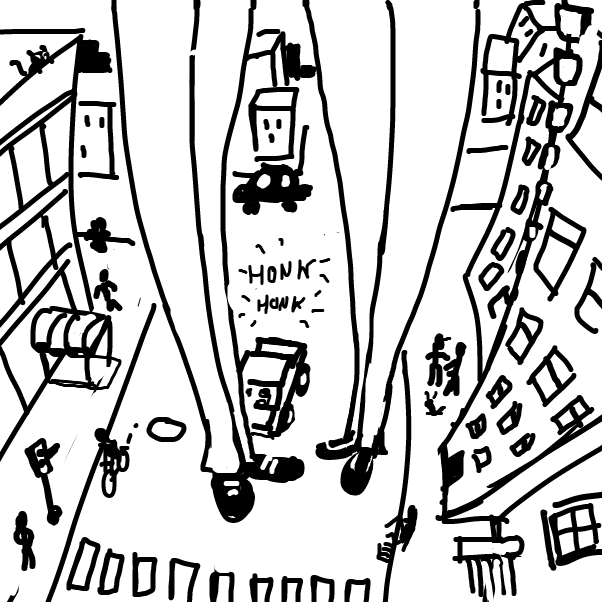 "do you hear something?" - Online Drawing Game Comic Strip Panel by Peyocay