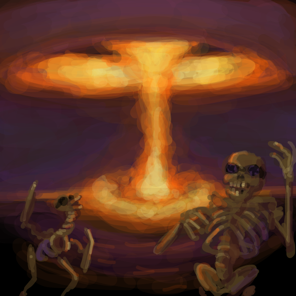 today i found it's hard to draw a chicken skeleton doing an air guitar - Online Drawing Game Comic Strip Panel by Peyocay