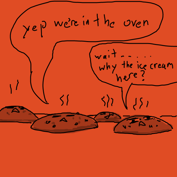 **cookie and bread have a different time of baking...
so try not to bake them both at the same time - Online Drawing Game Comic Strip Panel by FifaSam