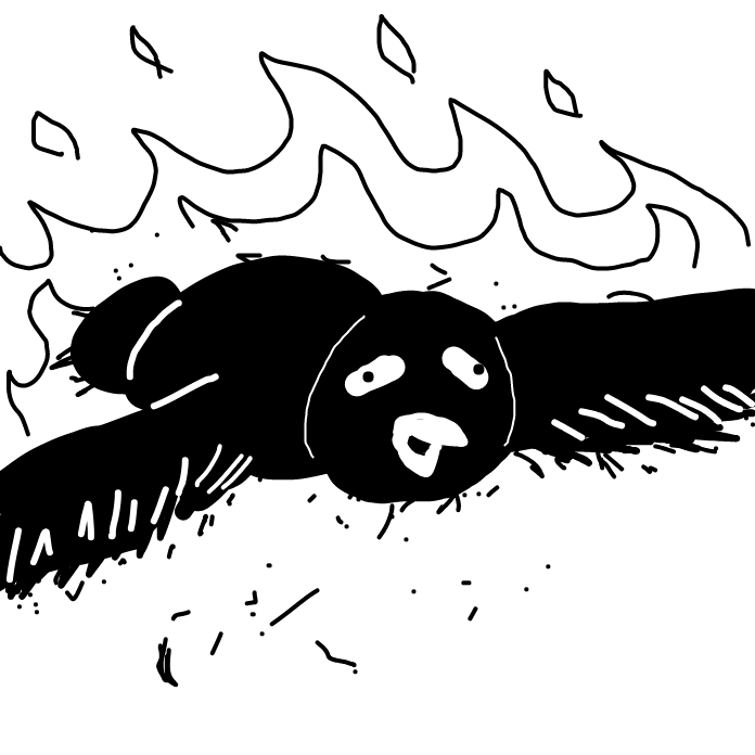 Drawing in Penguin wings on an ambulance siren by Mozart