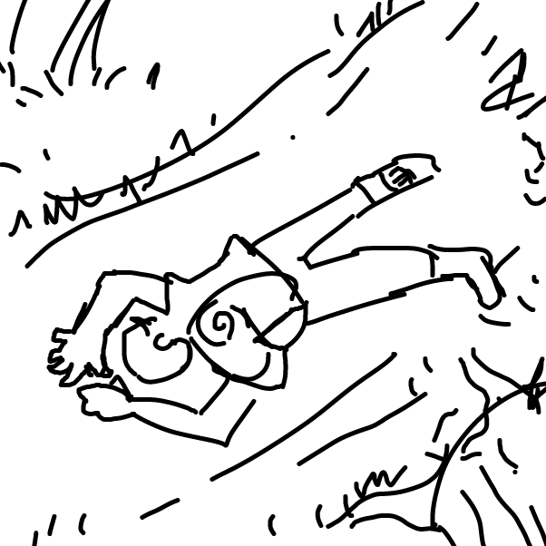 he collapsed - Online Drawing Game Comic Strip Panel by Davidguyette