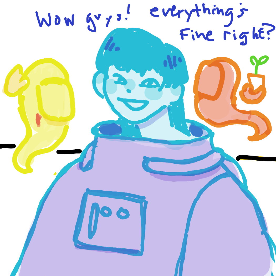 Drawing in just an among us charakter as an anime by Rednightlights