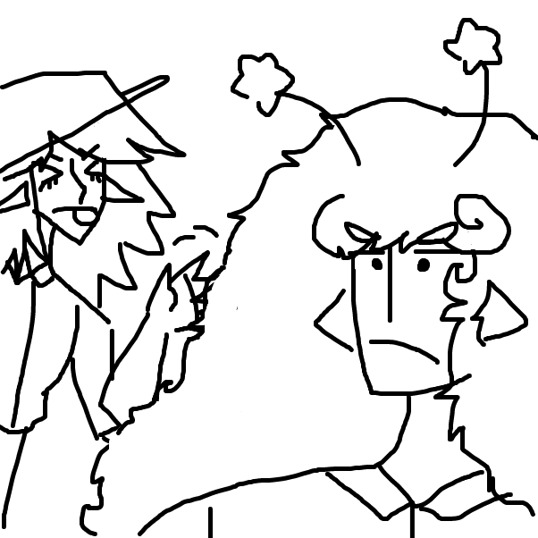 Saturn making fun of Rigel - Online Drawing Game Comic Strip Panel by DOCTOR BUTTONS