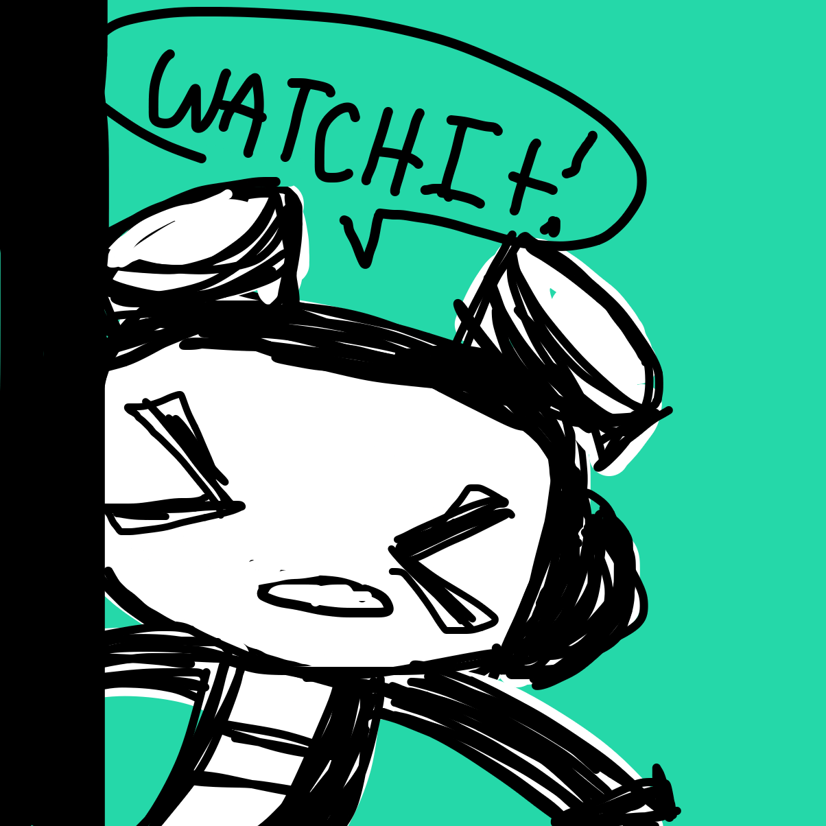 Curse Sasha and his psychic teleporting :( - Online Drawing Game Comic Strip Panel by Razputin