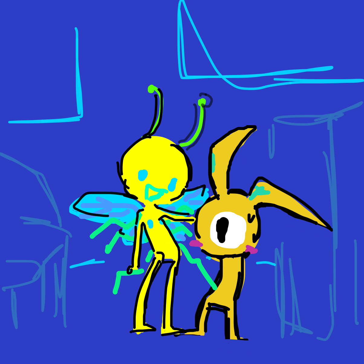 This comic has gone to shit but I love the characters - Online Drawing Game Comic Strip Panel by Razputin