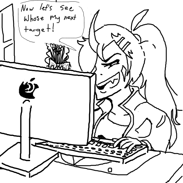 Drawing in Demon conjuring by SirensPort