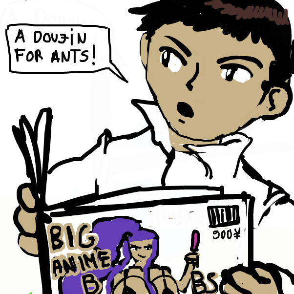 "Give it back to them, please. I'm busy immersing myself in culture" - Online Drawing Game Comic Strip Panel by Peyocay