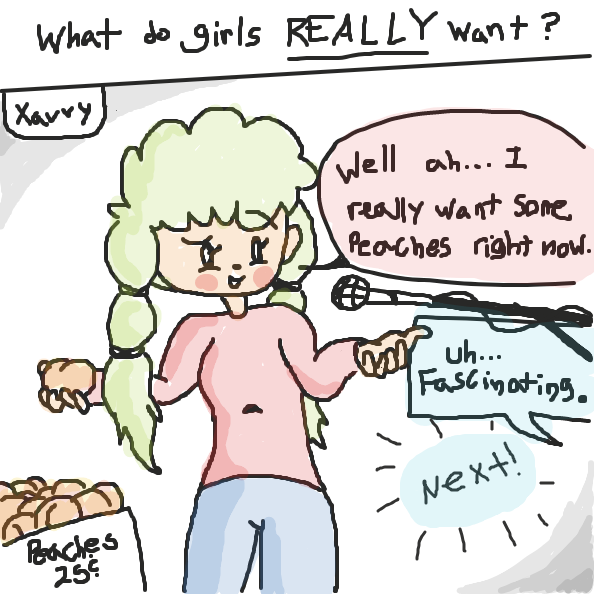 Drawing in What do Girls Really Want? by xavvypls