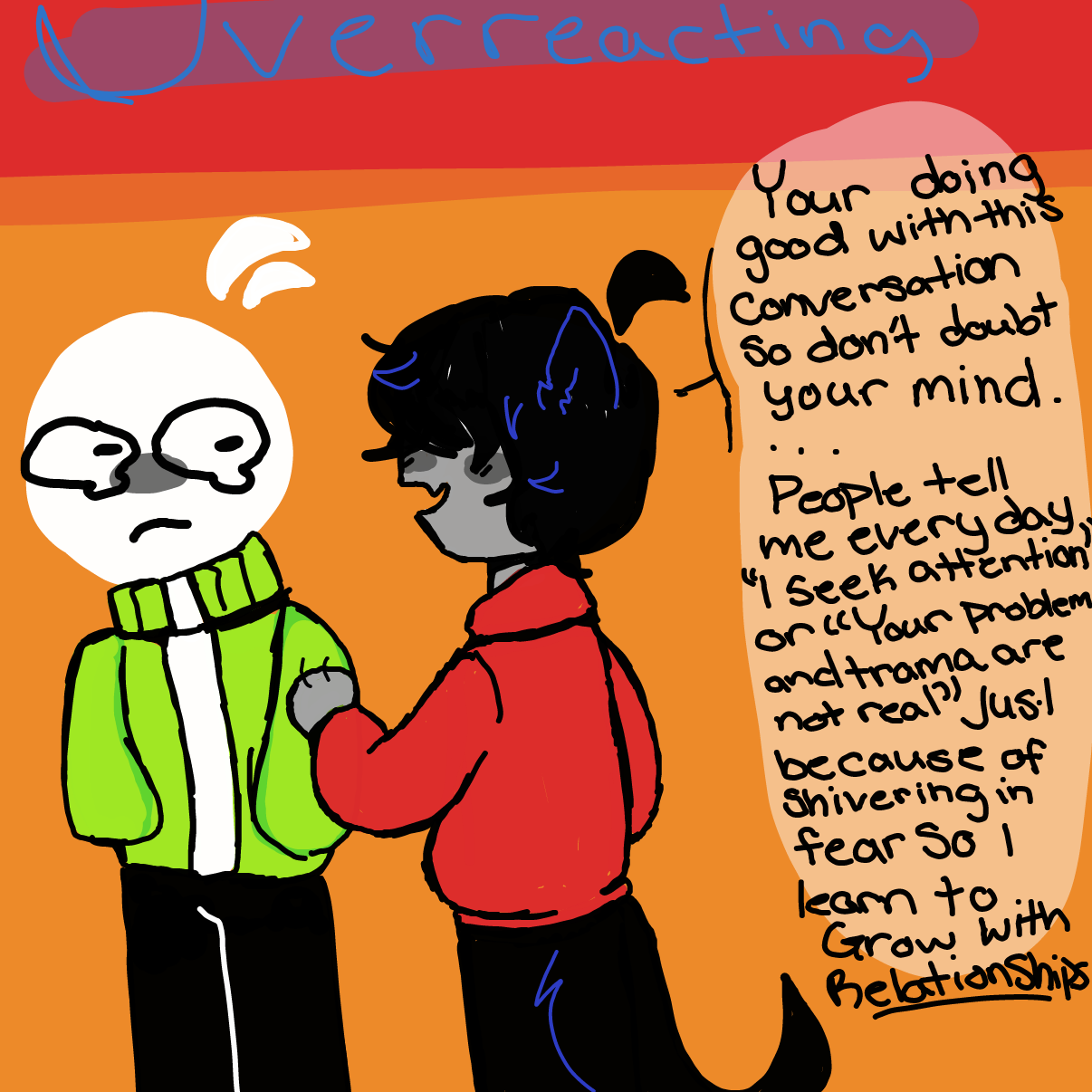 Drawing in yes.... i am O K A Y by Badwolf