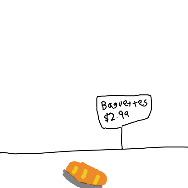 Drawing in baguette by TheOctavius8