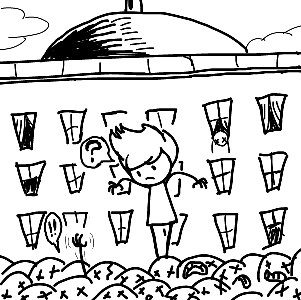 Drawing in Goodbye world by SeanTrunks