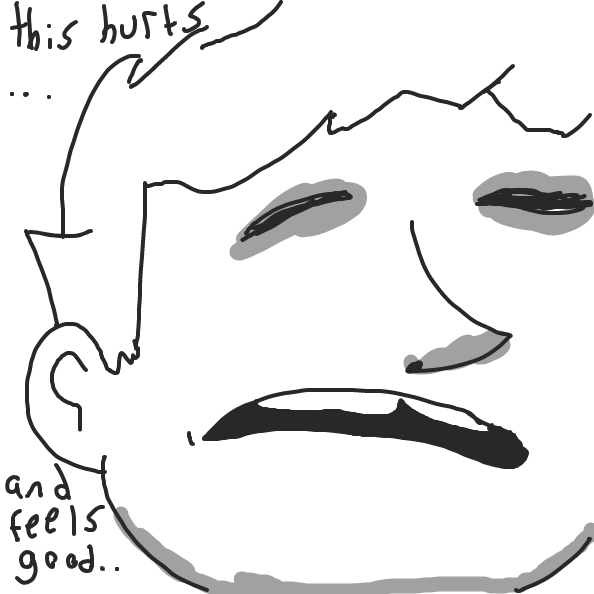 Drawing in burning bush by Captain Fetus