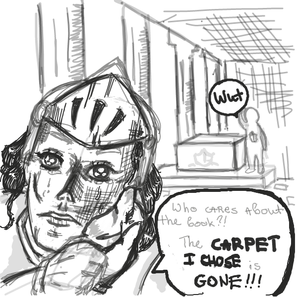 oh no!!!! the carpet is gone!!!! - Online Drawing Game Comic Strip Panel by velvetblue