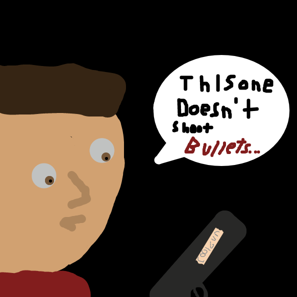 Drawing in This gun doesn't shoot bullets... by Beepadoobop