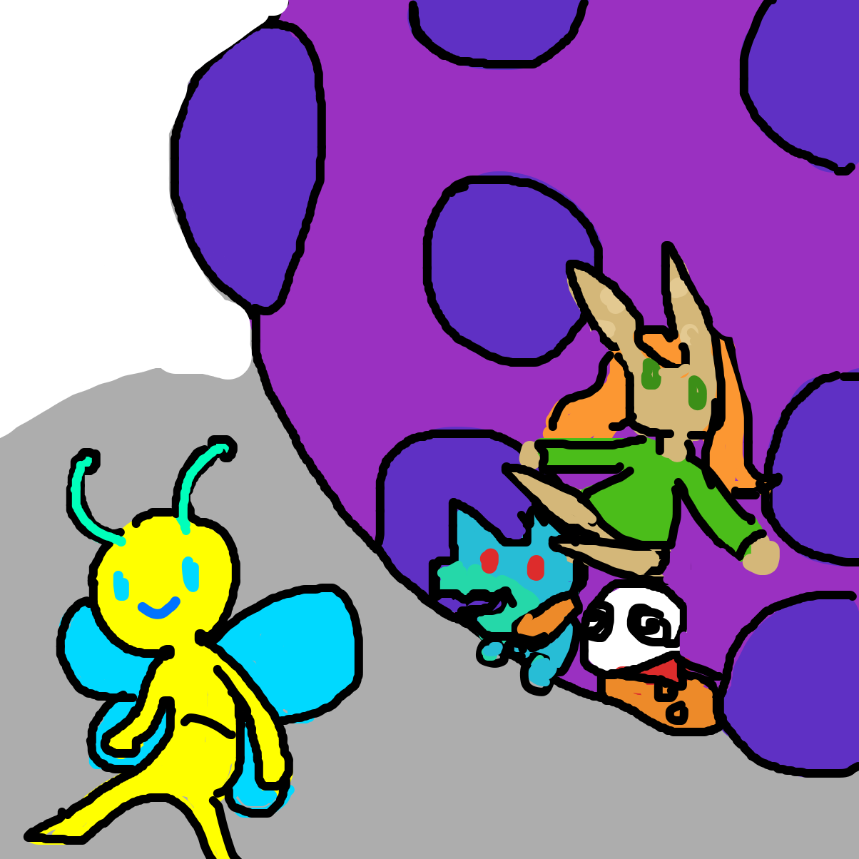 Drawing in Katamari by Razputin